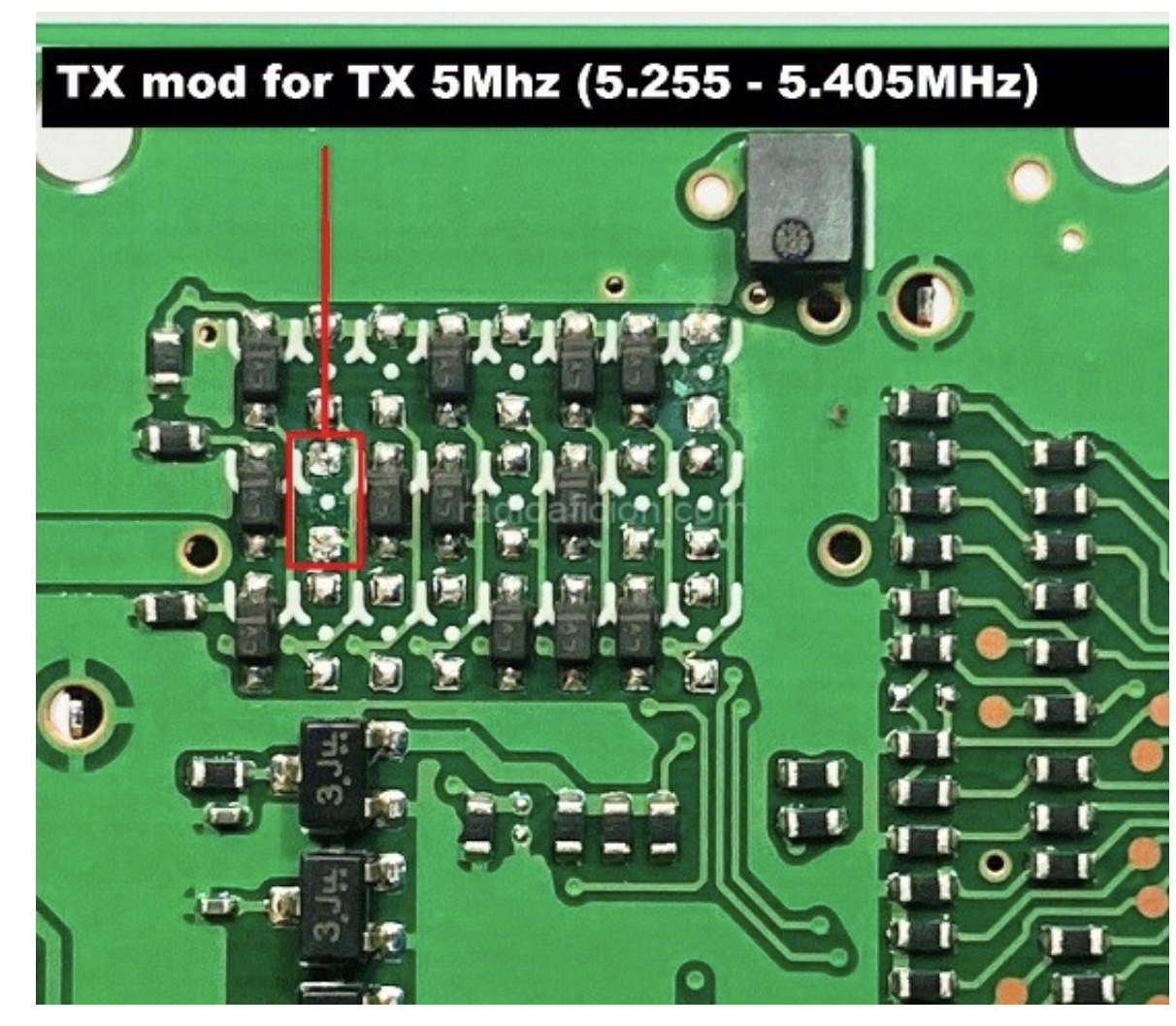 IC705 5Mhz TX mod HamDigitaal.nl