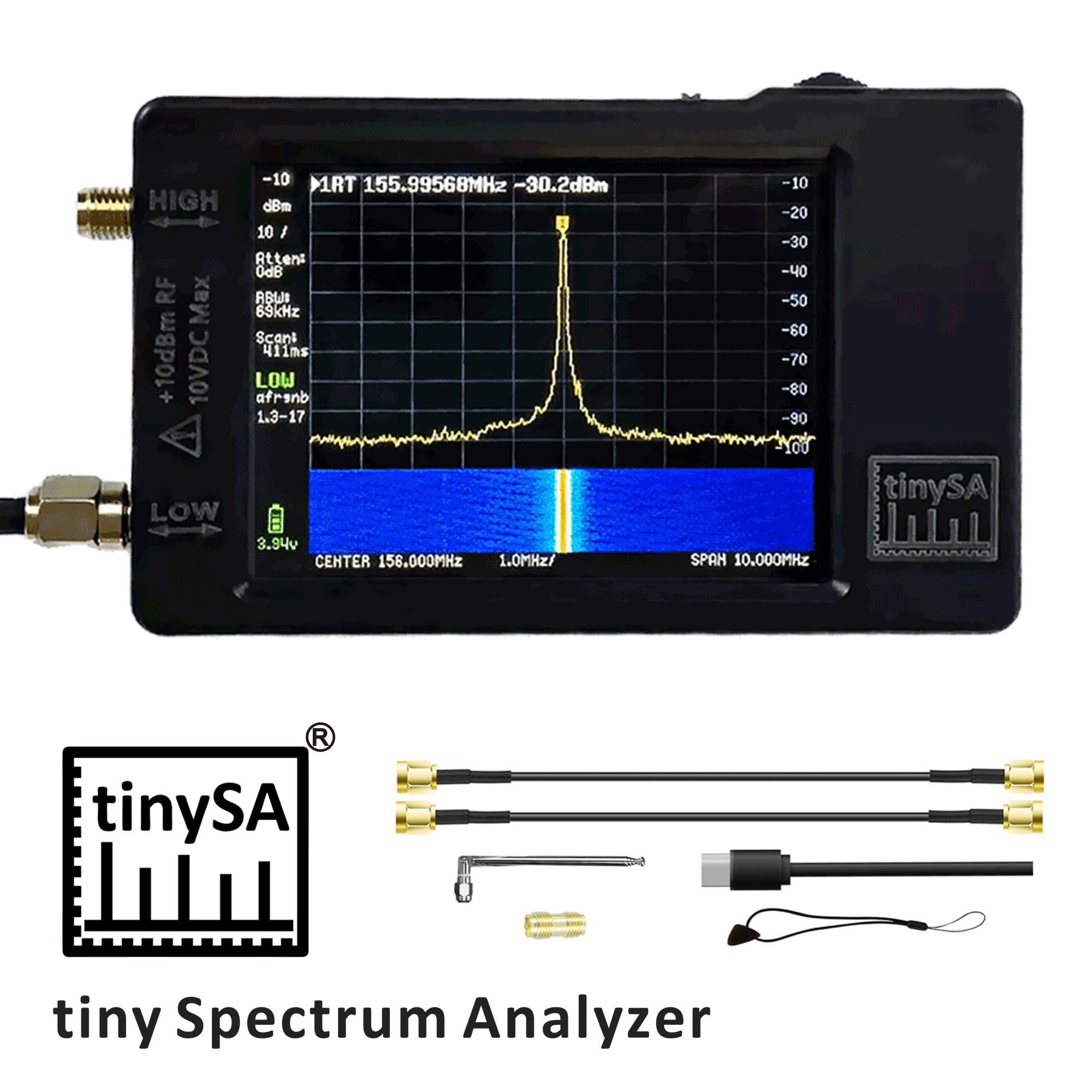 TinySA mini Spectrum Analyzer HamDigitaal.nl